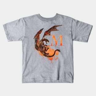 Drachen Buchstabe M Kids T-Shirt